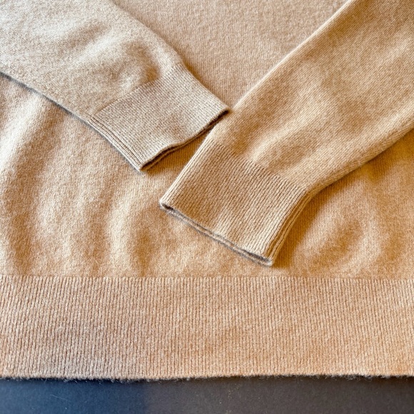 Quince Cashmere pullover sweater, camel color size XL - Picture 12 of 13